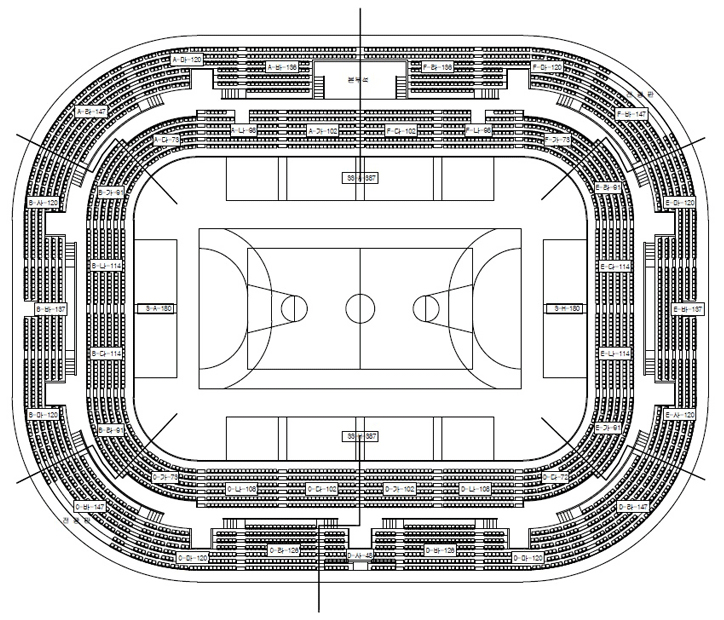 동천체육관 좌석 배치도(상세설명 안내표)